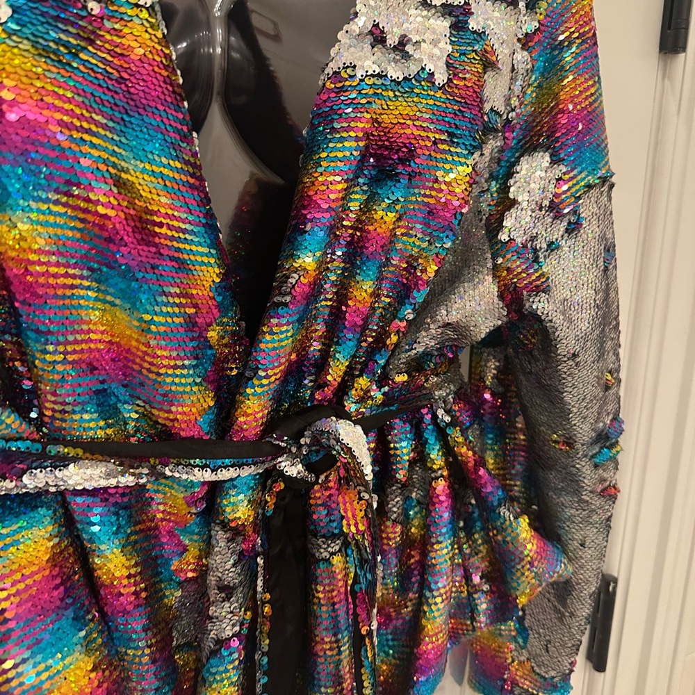 Sequin double pattern blazer